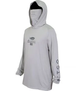 AFTCO Men's Barracuda Geo Cool™ Hooded LS Performance T-Shirt