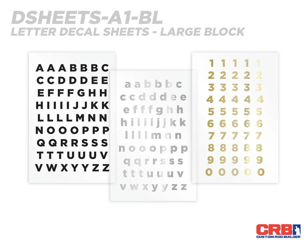 CRB All-in-One Number & Alphabet Rod Decal Kit - Peel & Stick Letters Supplies 4 CRB All-in-One Number & Alphabet Rod Decal Kit - Peel & Stick Letters Supplies