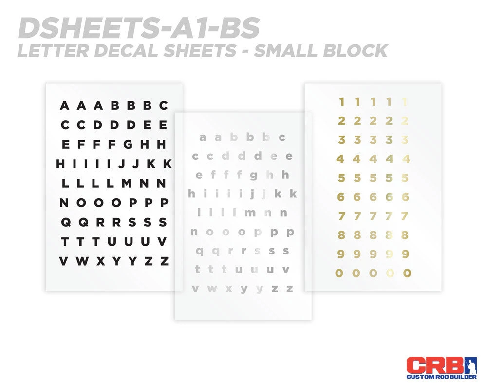 CRB All-in-One Number & Alphabet Rod Decal Kit - Peel & Stick Letters Supplies 6 CRB All-in-One Number & Alphabet Rod Decal Kit - Peel & Stick Letters Supplies