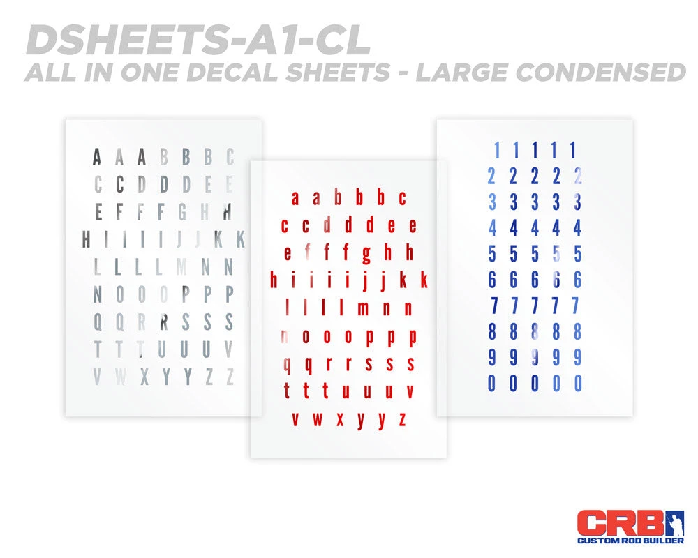 CRB All-in-One Number & Alphabet Rod Decal Kit - Peel & Stick Letters Supplies 9 CRB All-in-One Number & Alphabet Rod Decal Kit - Peel & Stick Letters Supplies