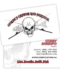 Mud Hole Custom Business Cards: Skull With Crossing Rods Gear