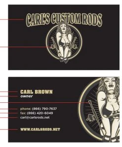 Mud Hole Gear Custom Business Cards: Pinup Girl