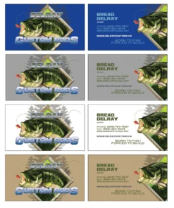 Mud Hole Custom Business Cards: Largemouth Bass Chasing Lure Gear 7 Mud Hole Custom Business Cards: Largemouth Bass Chasing Lure Gear