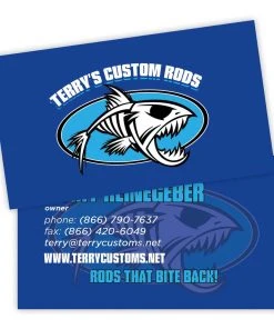 Mud Hole Custom Business Cards: Fish Skeleton