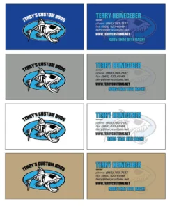 Mud Hole Custom Business Cards: Fish Skeleton