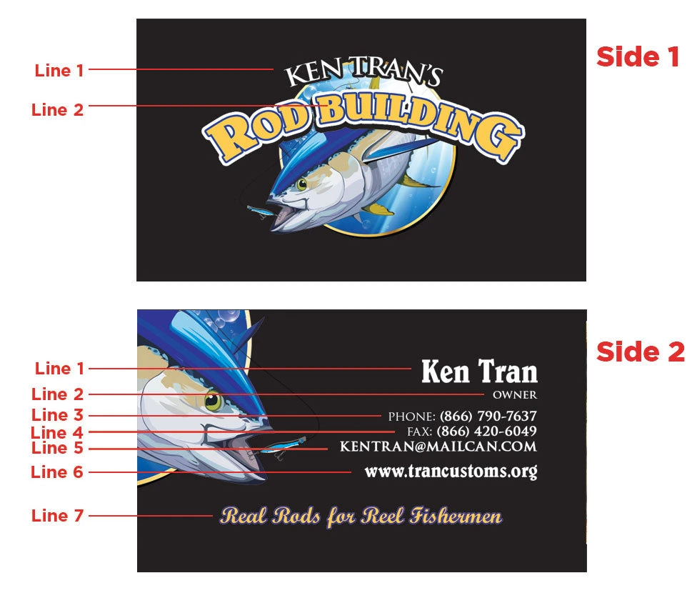 Mud Hole Gear Custom Business Cards: Chasing Tuna 4 Mud Hole Gear Custom Business Cards: Chasing Tuna