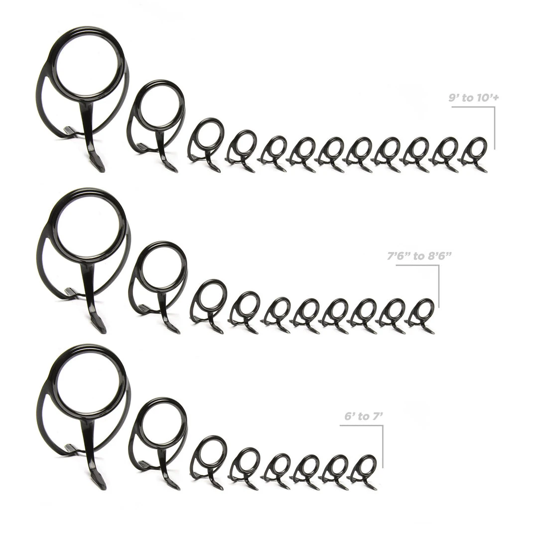 Components CRB Heavy Duty Spinning Rod Guide Kits 6 Components CRB Heavy Duty Spinning Rod Guide Kits