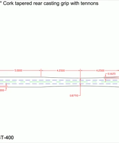 CRB Shaped Cork Rear Casting Grip - 14" Super Grade Components