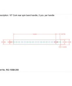 CRB Cork Rear Spin Band Grips - 10" Super Grade