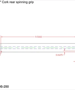 CRB Straight Rear Grip With Single Tenon For Spinning Rods