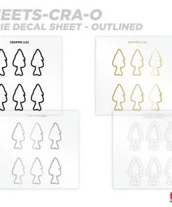 CRB Crappie Silhouette Rod Decals - Peel & Stick