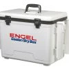 Engel USA Engel 19 Qt. Cooler/Dry Box With Rod Holders - White