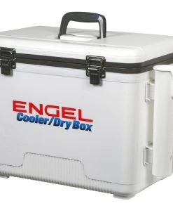 Engel USA Engel 19 Qt. Cooler/Dry Box With Rod Holders - White
