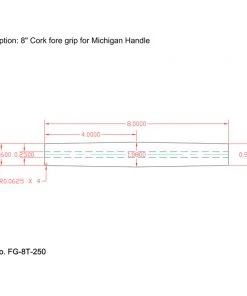 CRB Components 8" Tapered Cork Foregrip For Michigan Handle - Super Grade