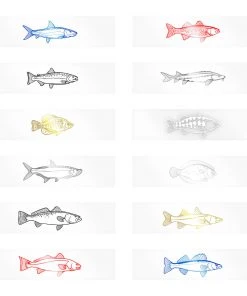 CRB Monochrome Gamefish Rod Decals - Freshwater & Inshore