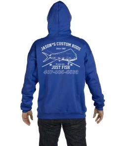 Mud Hole Gear Custom Hoodie: Vintage Distressed Fish And Rods