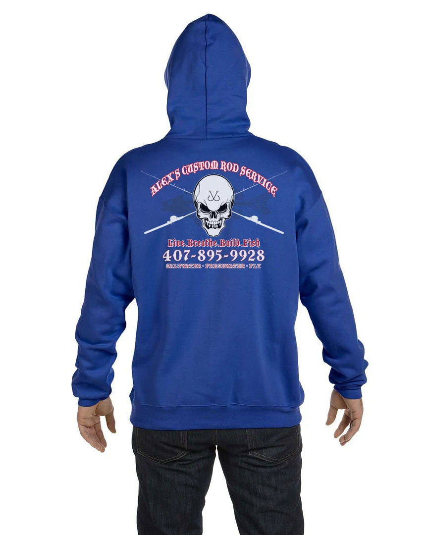 Mud Hole Custom Hoodie: Skull With Crossing Rods 6 Mud Hole Custom Hoodie: Skull With Crossing Rods