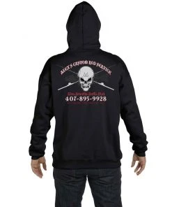 Mud Hole Custom Hoodie: Skull With Crossing Rods 16 Mud Hole Custom Hoodie: Skull With Crossing Rods