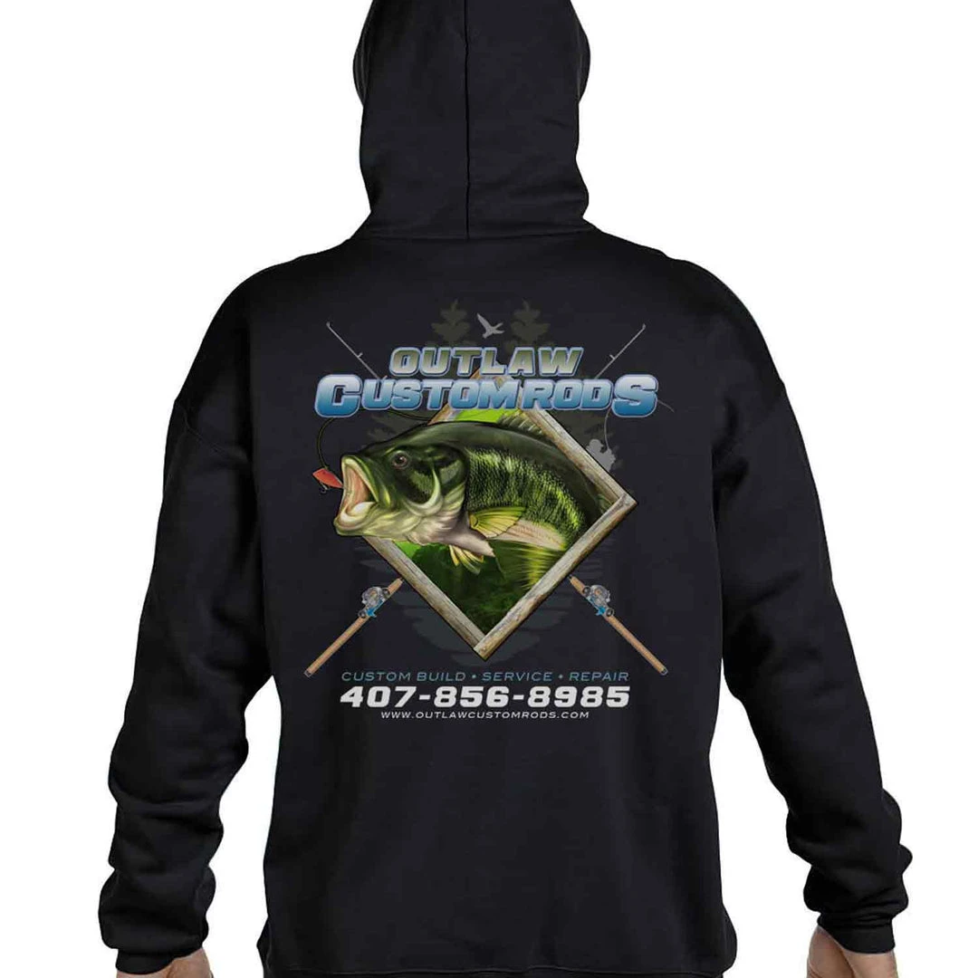 Mud Hole Gear Custom Hoodie: Largemouth Bass Chasing Lure 3 Mud Hole Gear Custom Hoodie: Largemouth Bass Chasing Lure