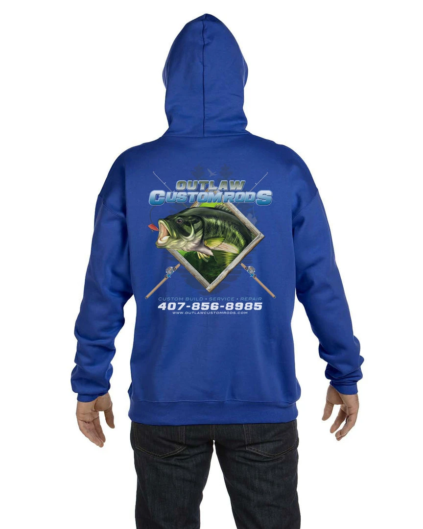 Mud Hole Gear Custom Hoodie: Largemouth Bass Chasing Lure 6 Mud Hole Gear Custom Hoodie: Largemouth Bass Chasing Lure