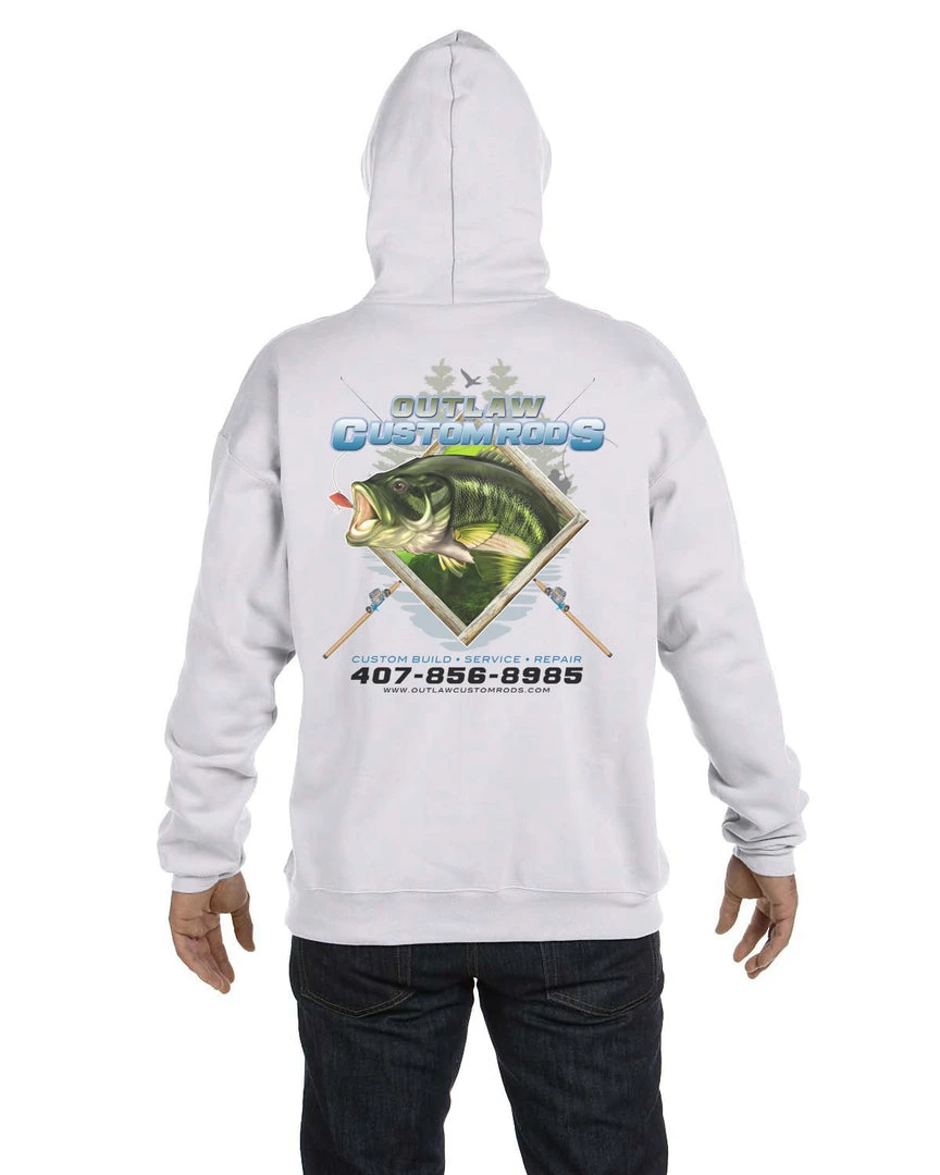 Mud Hole Gear Custom Hoodie: Largemouth Bass Chasing Lure 10 Mud Hole Gear Custom Hoodie: Largemouth Bass Chasing Lure