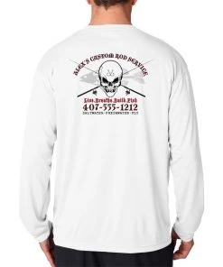 Mud Hole Long-Sleeve Mesh Performance Tee: Skull With Crossing Rods