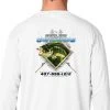 Mud Hole Long-Sleeve Mesh Performance Tee: Largemouth Bass Chasing Lure 1 Mud Hole Long-Sleeve Mesh Performance Tee: Largemouth Bass Chasing Lure
