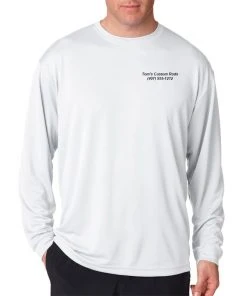 Mud Hole Long-Sleeve Mesh Performance Tee: Jumping Marlin Gear