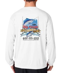 Mud Hole Long-Sleeve Mesh Performance Tee: Assorted Saltwater Gamefish