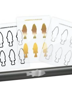 CRB Largemouth Bass Silhouette Rod Decals - Peel & Stick Supplies