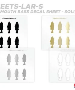 CRB Largemouth Bass Silhouette Rod Decals - Peel & Stick Supplies