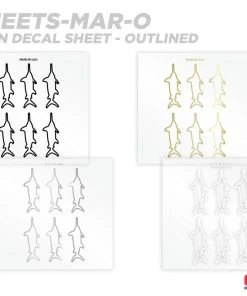 CRB Marlin Silhouette Rod Decals - Peel & Stick Supplies