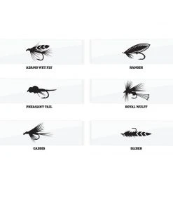 CRB Supplies Monochrome Fly Pattern Rod Decals