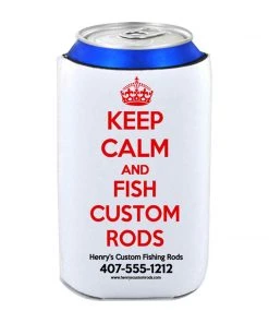 Mud Hole Personalized Can Koozie 018 Keep Calm And Fish Custom Rods