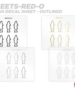 CRB Redfish Silhouette Rod Decals - Peel & Stick