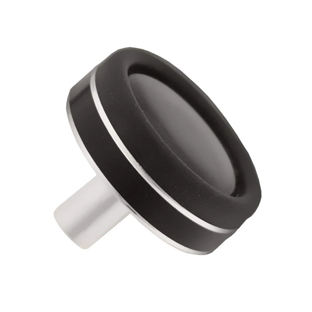 CRB Rubber Butt Cap With Designer Aluminum Trim Components 5 CRB Rubber Butt Cap With Designer Aluminum Trim Components