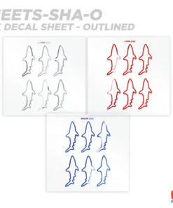 CRB Shark Silhouette Rod Decals - Peel & Stick Supplies