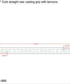 CRB Components Straight Rear Grip With Two Tenons For Casting Rods 13 CRB Components Straight Rear Grip With Two Tenons For Casting Rods