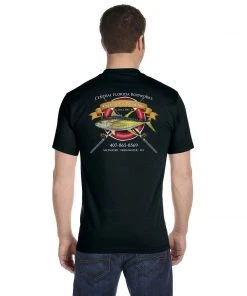 Mud Hole Custom T-Shirt: Life Ring With Crossing Rods Gear