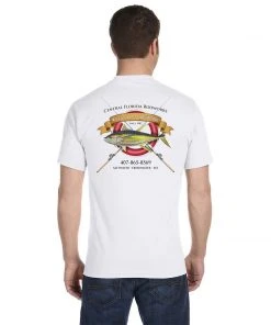 Mud Hole Custom T-Shirt: Life Ring With Crossing Rods Gear