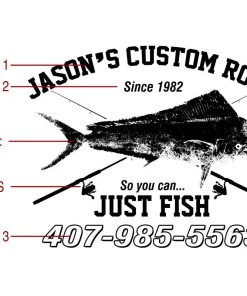 Mud Hole Custom T-Shirt: Vintage Distressed Fish And Rods Gear