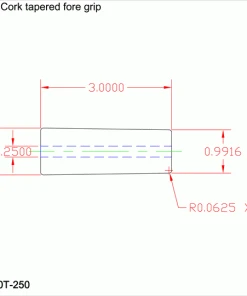 CRB Tapered Cork Foregrip - 3" Super Grade