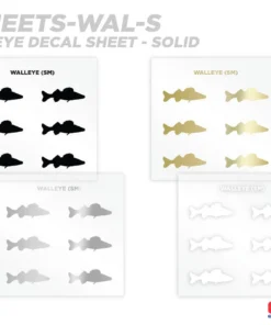 CRB Supplies Walleye Silhouette Rod Decals - Peel & Stick